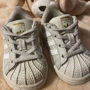 Adidas Superstar Toddler Shoes White & Gold (Size [4k])